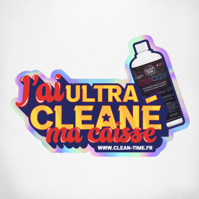 STICKER "j'ai ULTRA CLEANÉ ma caisse"